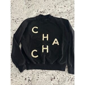 EllandEmm black "Cha Cha" crewneck sweatshirt